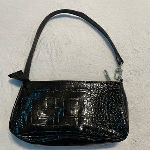 Black Crocodile print purse